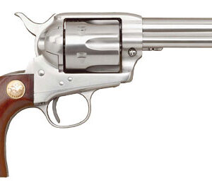Cimarron Mod P .45 Long Colt 4.75 in stainless revolver with walnut grip