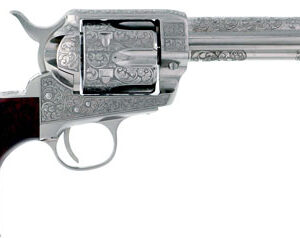 Cimarron Buffalo Bill Cody 5.5-inch engraved nickel .357 Magnum revolver
