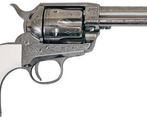 Cimarron Frontier .45 Long Colt 4.75-inch engraved nickel revolver