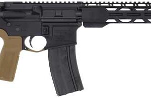 Radical Firearms RF-15 5.56 NATO 16-inch rifle side view black and coyote brown