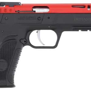 Tanfoglio Force .22 LR pistol with red ported slide and black polymer frame
