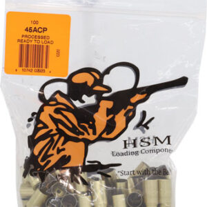 HSM BRASS 45 ACP ONCE FIRED