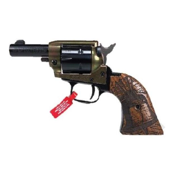 HXBK22CH2WBRN18 1 Heritage Barkeep Handgun .22 LR 6rd Capacity 2" Barrel Black and Case Hardened Engraved Bell Grip