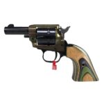 HXBK22CH3 1 Heritage Barkeep Handgun .22 LR 6rd Capacity 3" Barrel Black Case Hardened with Laminated Green Camo Grip