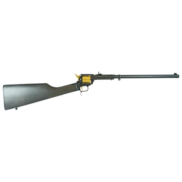 HXBR226B16HSBGLD 1 Heritage Rancher Black and Gold Carbine .22 LR 6rd Capacity 16" Barrel Wood Stock