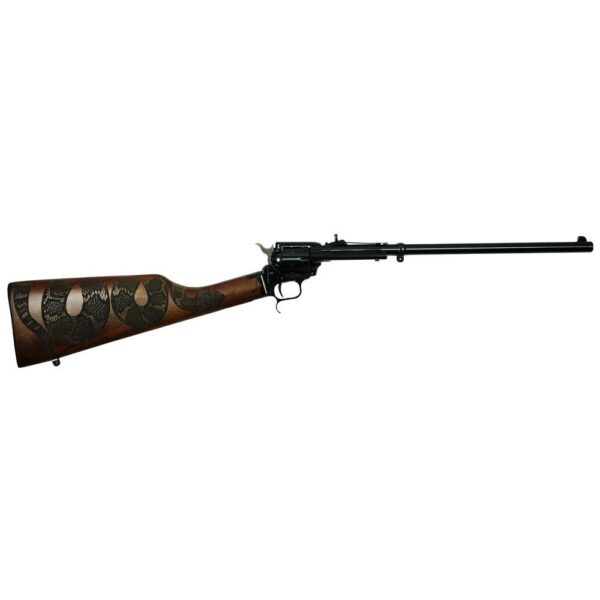 HXBR226B16HSWB14 right Heritage Rough Rider Rancher Carbine Revolver Rifle .22 LR 6rd Capacity 16" Barrel Buckhorn Sight Snake Stock