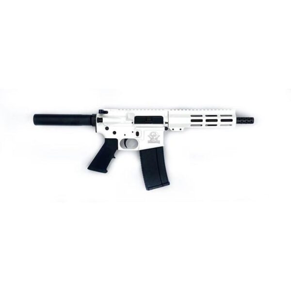 IQGL15223PWHT Great Lakes AR-15 Pistol .223 Wylde 30rd Magazine 7.5" Nitride Barrel White Finish