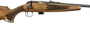 Keystone Crickett 722 Compact .22 LR rifle with walnut checkered stock and blued barrel