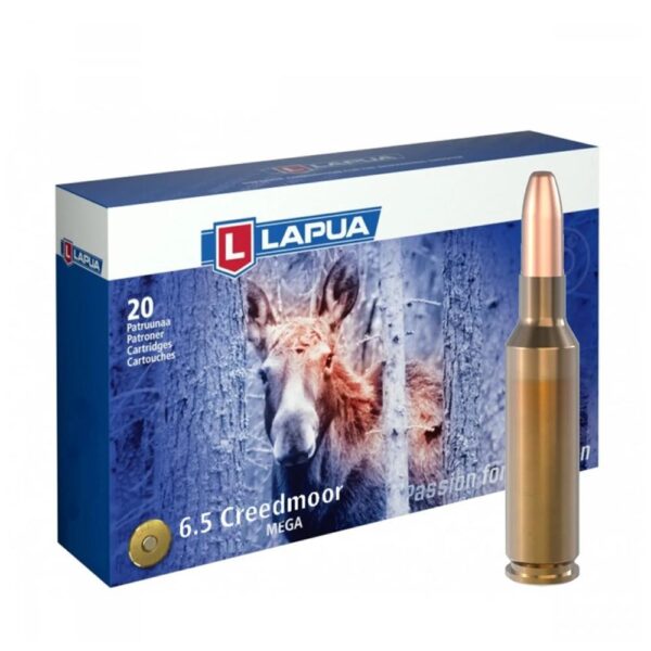 LP4316064 Lapua Rifle Ammuntion 6.5 Creedmoor 156gr Mega SP 20/ct