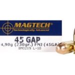 MG45GA MagTech Handgun Ammunition .45 GAP 230 gr FMJ 837 fps 50/box