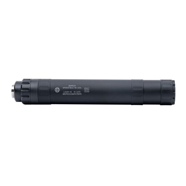 MO12126 Gemtech LUNAR 45 Direct Thread Aluminum Pistol Suppressor 45 ACP includes LID Black