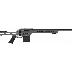 MasterPiece Arms PMR .308 bolt-action rifle in gray tungsten finish with V-bedded hybrid chassis, right-hand