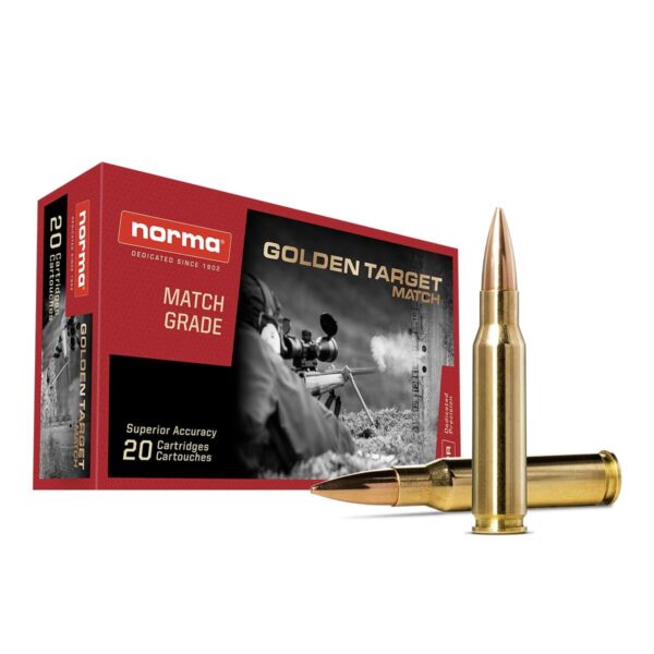 NH10177432 Norma Golden Target Match Rifle Ammunition .308 Win 168gr BTHP 2270 fps 20/ct