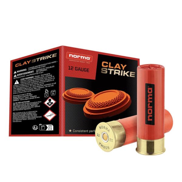 NH11980528751 1 Norma CLAYSTRIKE Shotshells 12ga 2-3/4" 1oz 1250 fps #7.5 25/ct