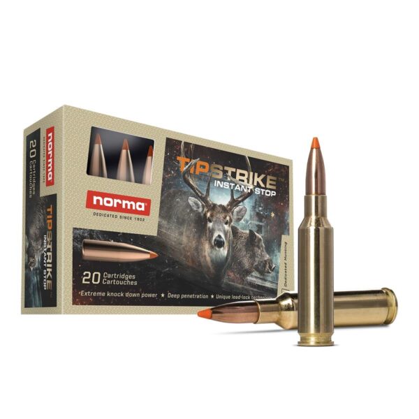 NH20166512 Norma TipStrike Rifle Ammunition 6.5 Creedmoor 140gr PT 2625 fps 20/ct