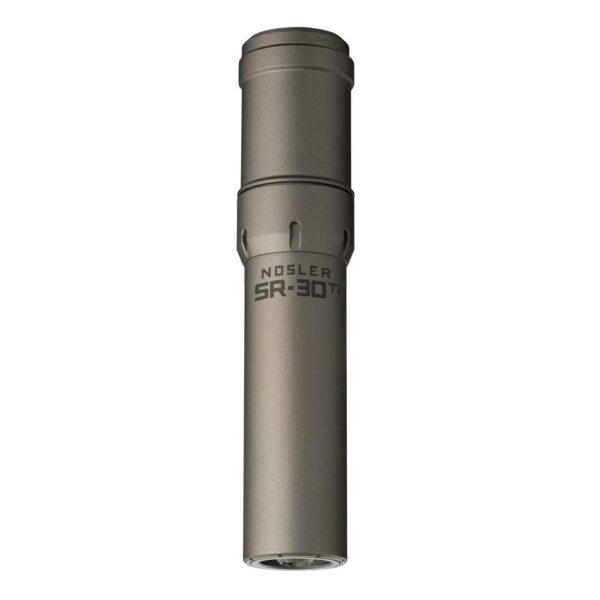 NO90647 1 Nosler SR-30 Ti Suppressor 5/8x24 .30 Cal 7.96" Grey