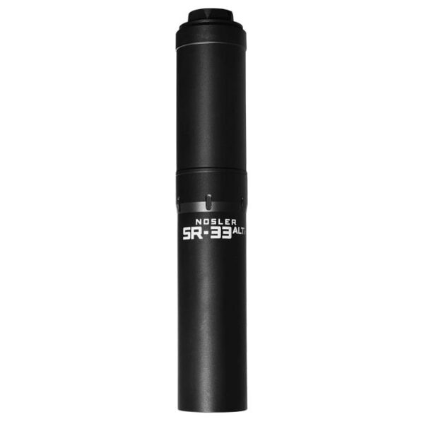 NO906651 Nosler SR-33 ALTi Direct Thread Suppressor .338 Magnum - Black w/HUB Adapter