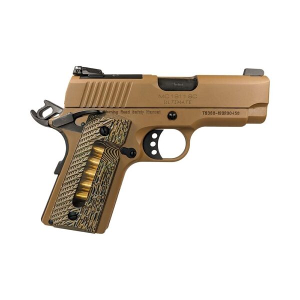 NTANMC1911SC45ACPDEULT 1 EAA Girsan MC1911 SC Ultimate Handgun .45 ACP 6rd Magazine 3.4" Barrel FDE Frame