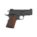 NTANMC1911SC45ACPTT 1 EAA Girsan MC1911 SC Officer Model Handgun .45 ACP 6rd Magazine 3.4" Barrel Black w/Brown Grips