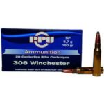 OQPP3081 PPU Rifle Ammunition .308 Win 150 gr SP 2820 fps 20/ct