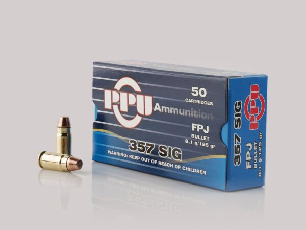 OQPPH357S scaled PPU Handgun Ammunition .357 SIG 125gr FPJ 1542 fps 50/ct