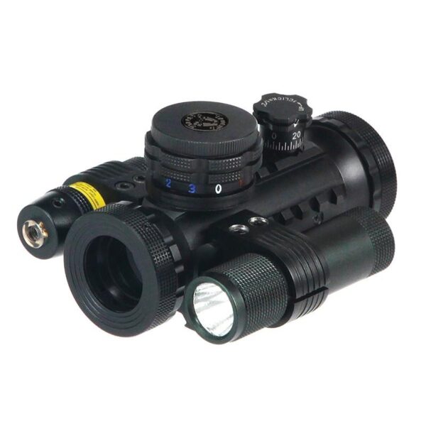 OSSTSRGBD20L 1 BSA Stealth Tactical Illuminated Sight w/Laser and Light Red/Green/Black