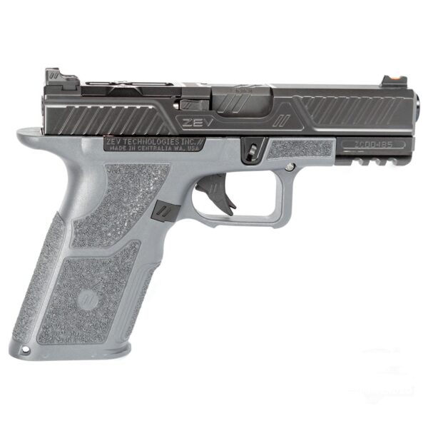 OZ9C X CPT COM G 30 Right20Side Zev Technologies OZ9c Combat Pistol 9mm Luger 10rd Magazines 4" Barrel Compact Slide Gray X Grip