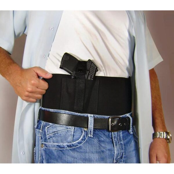 PPBELLYBANDM 1 Personal Security Products Concealed Carry Belly Band Black S/M 28 to 34"