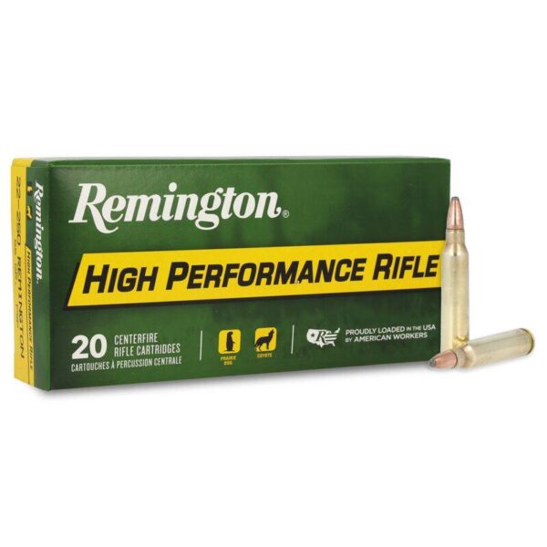 RT28399 1 Remington High Performance Rifle Ammunition .223 Rem 55 gr PSP 3240 fps 20/ct