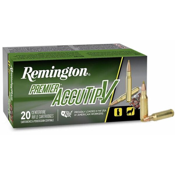 RT29172 1 Remington Premier AccuTip Varmint Rifle Ammunition .221 Fireball 50 gr ATV 2995 fps 20/ct