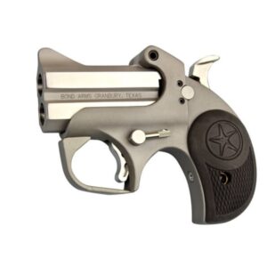 Bond Arms Rowdy 45/410 stainless derringer 3 inch barrel black rubber grips