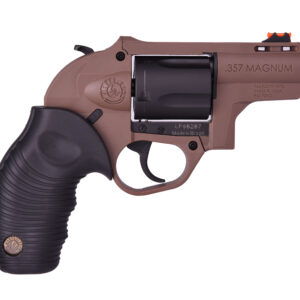Taurus 605 Poly .357 Magnum revolver with 2-inch barrel, black cylinder and coyote brown finish