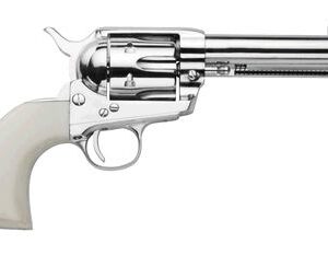 Turner Fabrications TRADITIONS 1873 SA .45 Long Colt revolver, nickel finish, 5.5 inch barrel, white PVC grips