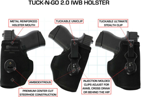 TUC646B FEATURES GALCO TUCK-N-GO ITP HOLSTER