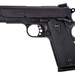 Taurus 1911 Commander .45 ACP pistol, matte black finish with Novak sights and checkered black grips