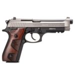 TX192015C1HW2 1 Taurus PT92 Handgun 9mm Luger 17rd Magazines (2) 5" Barrel Black Silver with Wood Grips