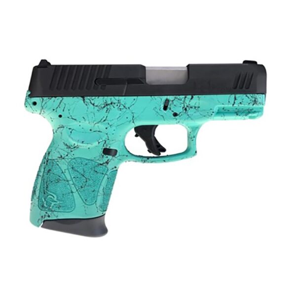 TX1G3C931SP4 Taurus G3C Handgun 9mm Luger 12/rd 3.2" Barrel Teal with Black Splatter