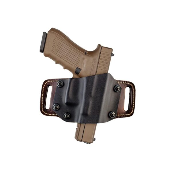 TYTXMINIPART300 TX 1836 Mini Partner-Kydex/Leather for Most Glocks 9mm/40 mm Blk RH