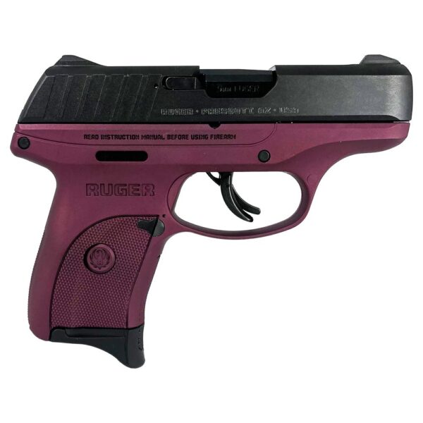 UR3283BCF 1 Ruger EC9s Handgun 9mm Luger 7rd Magazine 3.12" Barrel Black Cherry Frame