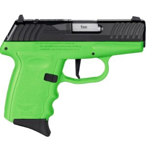 SCCY DVG1CBLGRDR 9mm pistol blue finish lime grip sticker 3.10-inch barrel
