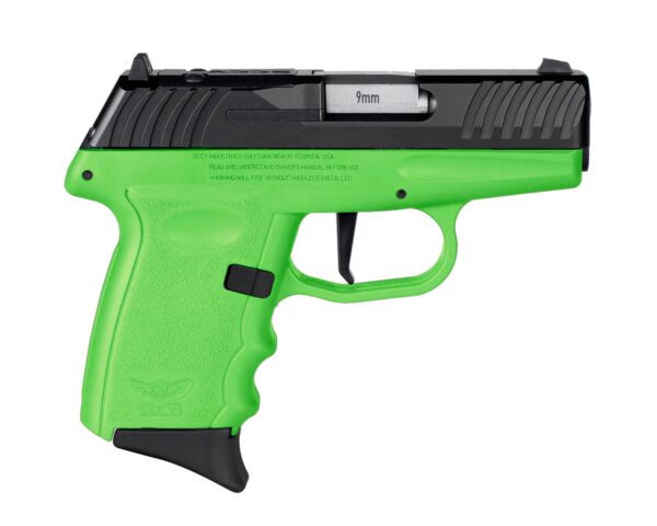 USDVG1CBLGRDR 1 SCCY DVG-1 RDR Handgun 9mm Luger 10rd Magazine 3.1" Barrel Striker Fired Black Slide/Lime Green Frame