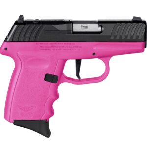 SCCY DVG-1 9mm pistol black and pink profile view
