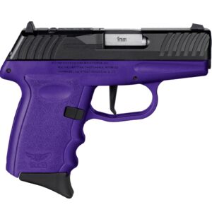SCCY DVG-1 9mm purple and black pistol side view