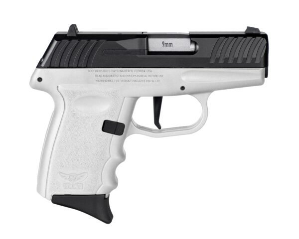 USDVG1CBWH 1 SCCY DVG-1 Handgun 9mm Luger 10rd Magazine 3.1" Barrel Striker Fired Black Slide/White Frame