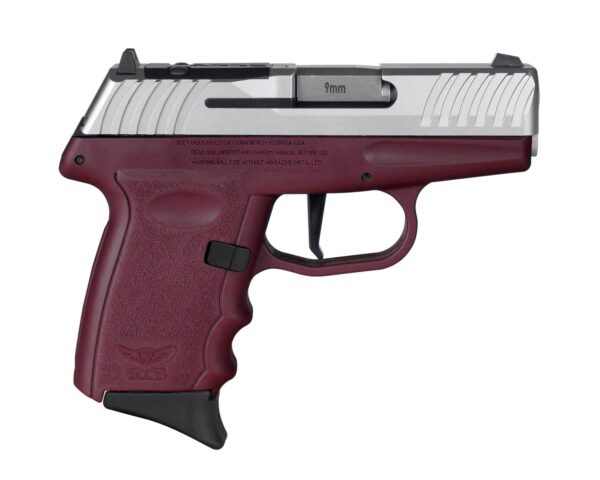 USDVG1TTCRRDR 1 SCCY DVG-1 RDR Handgun 9mm Luger 10rd Magazine 3.1" Barrel Striker Fired Stainless Steel Slide/Crimson Frame