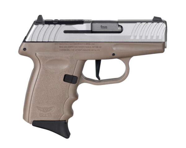 USDVG1TTDERDR 1 SCCY DVG-1 RDR Handgun 9mm Luger 10rd Magazine 3.1" Barrel Striker Fired Stainless Slide/FDE Frame