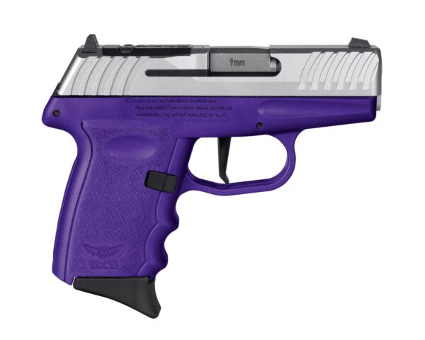 USDVG1TTPURDR 1 SCCY DVG-1 RDR Handgun 9mm Luger 10rd Magazine 3.1" Barrel Striker Fired Stainless Slide/Purple Frame