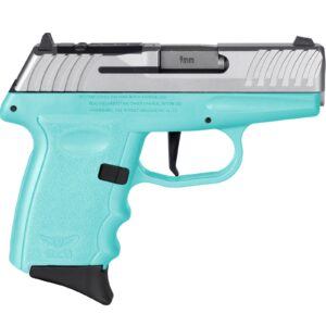 SCCY DVG-1 9mm pistol stainless slide SCCY blue polymer frame optics-ready