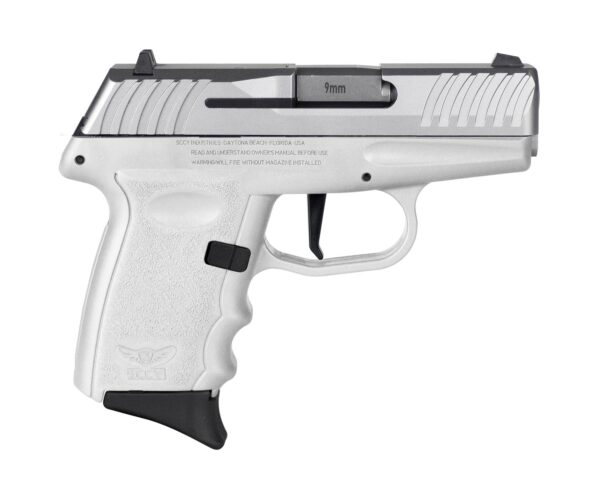 USDVG1TTWH 1 SCCY DVG-1 Handgun 9mm Luger 10rd Magazine 3.1" Barrel Striker Fired Stainless Slide/White Frame