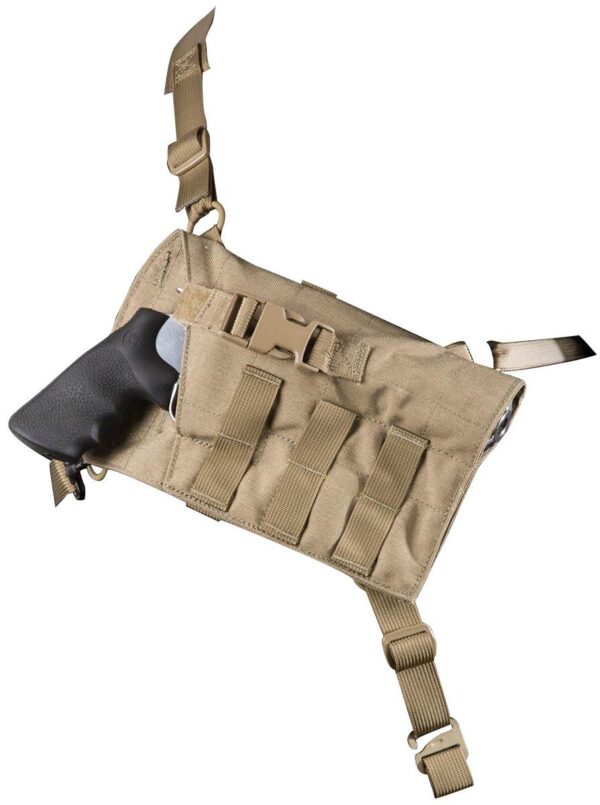 VJVTACBIGRCT Viking Tactics Big Rig Chest Holster for Revolvers Coyote Tan